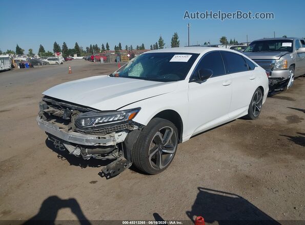 1HGCV1F35LA006219 2020 HONDA ACCORD White წინა მარცხენა ხედი სამი მეოთხედიდან
