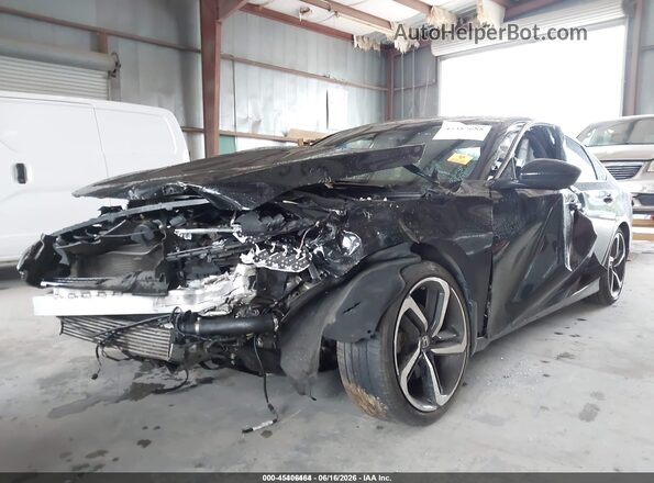 1HGCV1F35LA010707 2020 HONDA ACCORD Black წინა ხედი