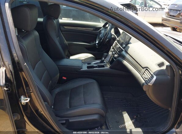 1HGCV1F35LA037969 2020 HONDA ACCORD Black წინა სალონის ხედი