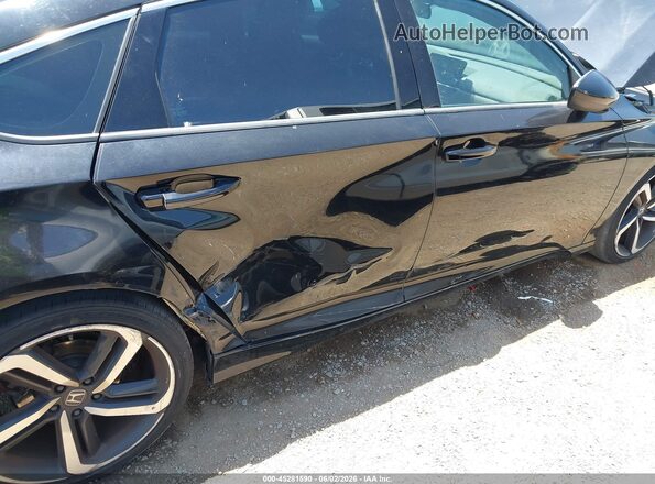 1HGCV1F35LA037969 2020 HONDA ACCORD Black წინა ხედი