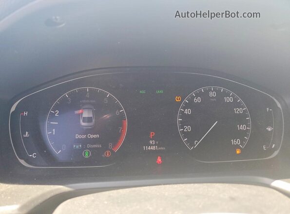 1HGCV1F35LA050690 2020 HONDA ACCORD White Widok zestawu wskaźników