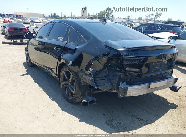 1HGCV1F35MA078135 2021 HONDA ACCORD Black Հետևի ձախ