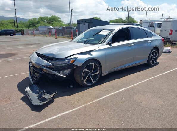 1HGCV1F35MA080371 2021 HONDA ACCORD Серебряный Передняя левая четверть