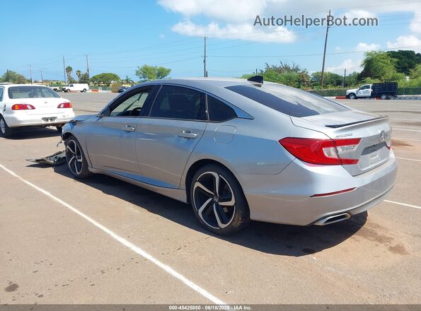 1HGCV1F35MA080371 2021 HONDA ACCORD Серебряный Задняя левая четверть