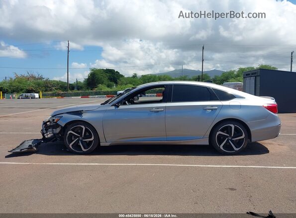 1HGCV1F35MA080371 2021 HONDA ACCORD Серебряный Вид задней части салона