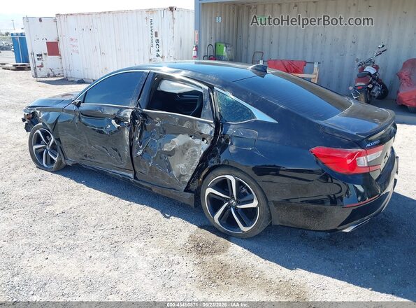 1HGCV1F35NA064155 2022 HONDA ACCORD Black Задня ліва чверть