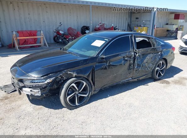 1HGCV1F35NA064155 2022 HONDA ACCORD Black Передня ліва чверть