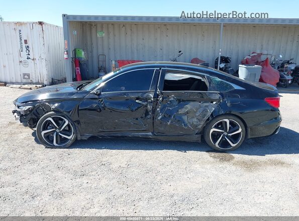 1HGCV1F35NA064155 2022 HONDA ACCORD Black Вид задньої частини салону