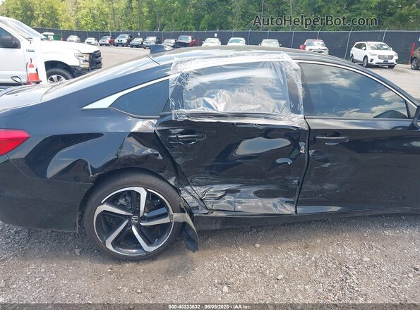 1HGCV1F35NA077410 2022 HONDA ACCORD Черный Вид спереди