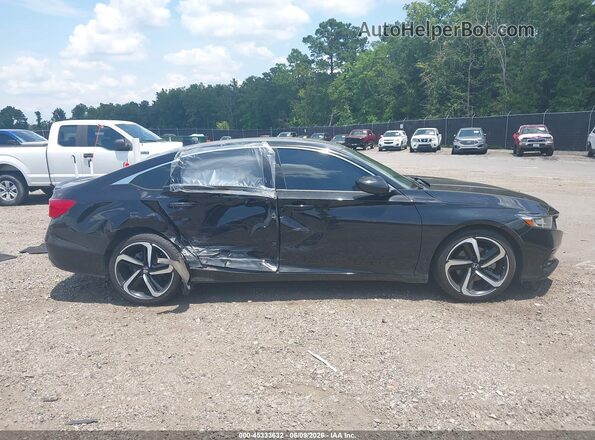 1HGCV1F35NA077410 2022 HONDA ACCORD Черный Вид задней части салона
