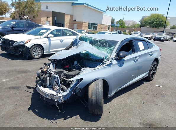 1HGCV1F35NA117114 2022 HONDA ACCORD Gray Առջևի ձախ երեք քառորդ տեսարան
