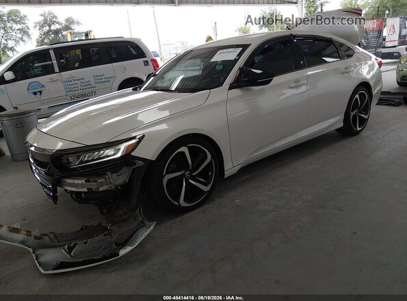 1HGCV1F36JA115317 2018 HONDA ACCORD White Vista tres cuartos delantera izquierda