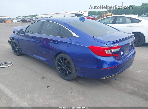 1HGCV1F36JA123949 2018 HONDA ACCORD Blue Задня ліва чверть