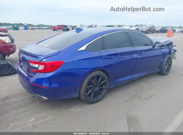 1HGCV1F36JA123949 2018 HONDA ACCORD Blue Задня права чверть