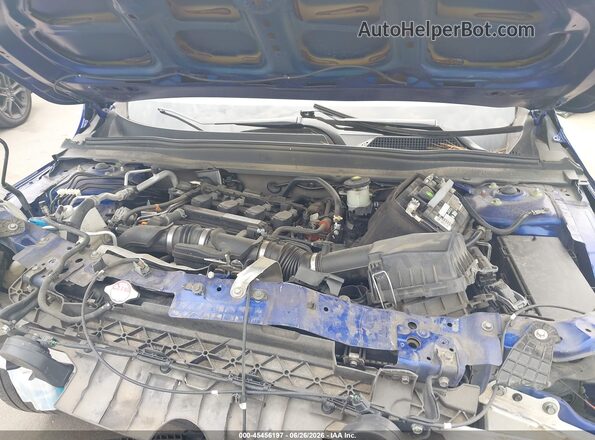 1HGCV1F36JA123949 2018 HONDA ACCORD Blue Вид ззаду