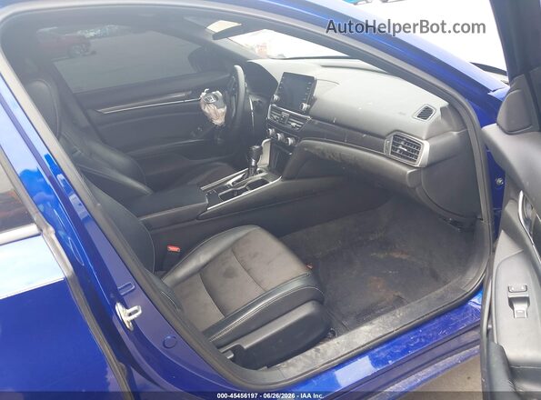 1HGCV1F36JA123949 2018 HONDA ACCORD Blue Вид салону спереду