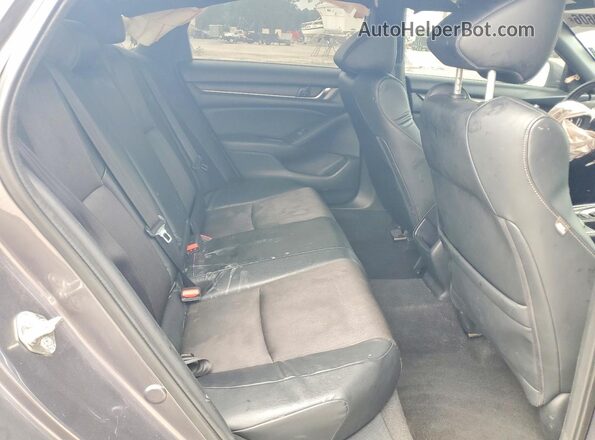 1HGCV1F36JA166090 2018 HONDA ACCORD Charcoal უკანა სავარძლების ხედი