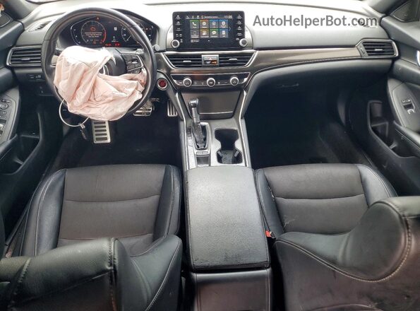 1HGCV1F36JA166090 2018 HONDA ACCORD Charcoal წინა პანელის ხედი