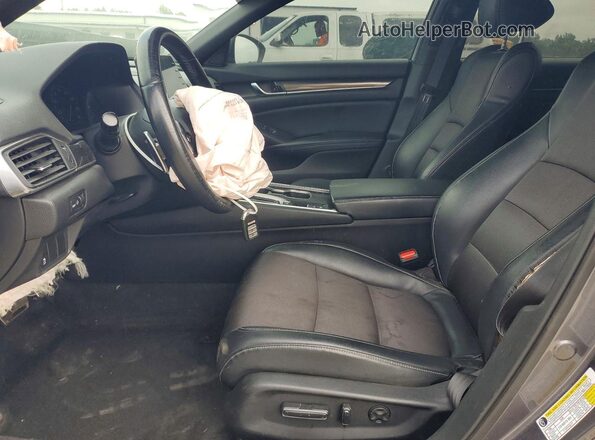 1HGCV1F36JA166090 2018 HONDA ACCORD Charcoal წინა სალონის ხედი