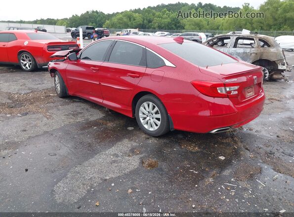 1HGCV1F36JA247302 2018 HONDA ACCORD Red Trasero izquierdo