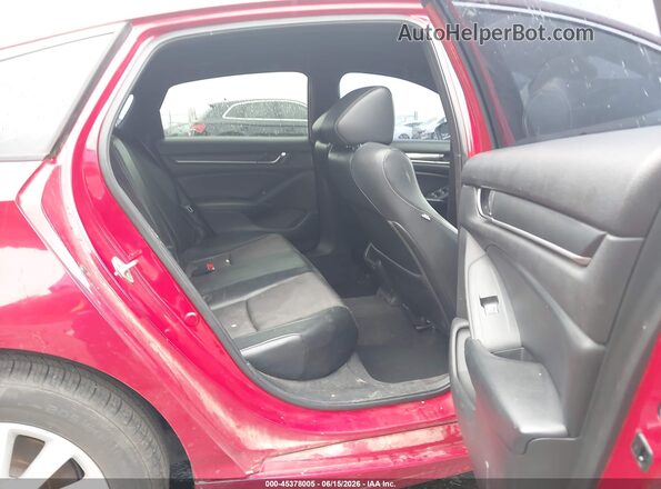 1HGCV1F36JA247302 2018 HONDA ACCORD Red Vista de la etiqueta del VIN