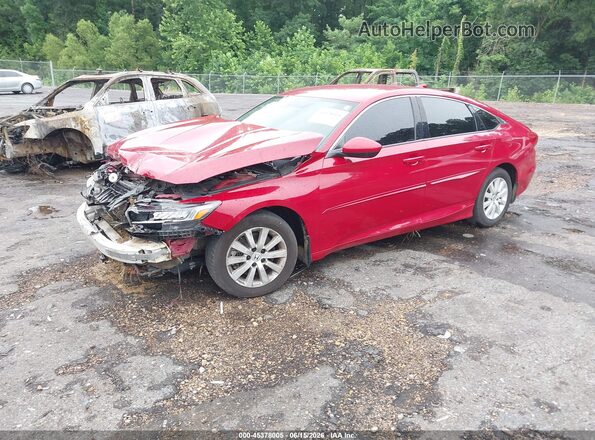 1HGCV1F36JA247302 2018 HONDA ACCORD Red Vista tres cuartos delantera izquierda