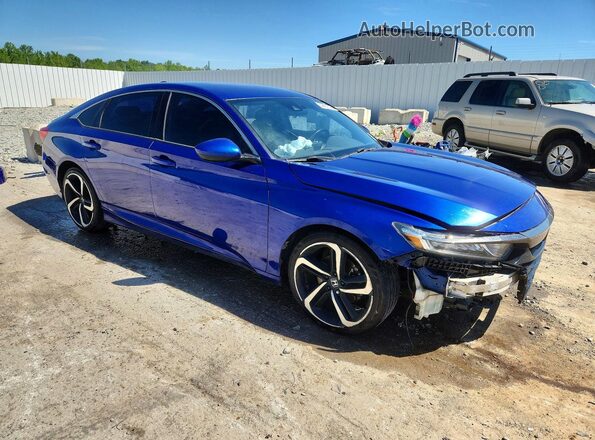 1HGCV1F36KA015543 2019 HONDA ACCORD Blue წინა მარჯვენა