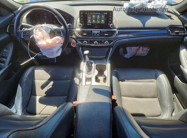 1HGCV1F36KA015543 2019 HONDA ACCORD Blue წინა პანელის ხედი