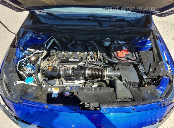 1HGCV1F36KA015543 2019 HONDA ACCORD Blue უკანა სალონის ხედი