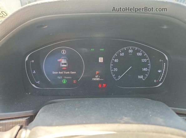 1HGCV1F36KA015543 2019 HONDA ACCORD Blue ხელსაწყოთა პანელის ხედი