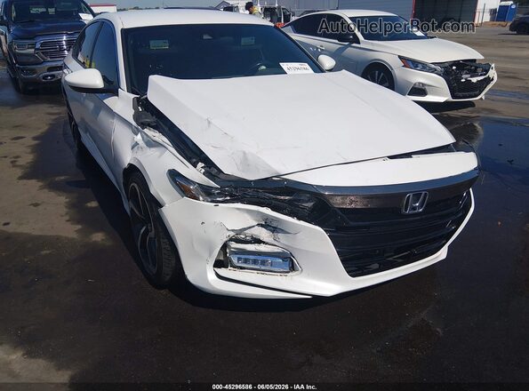 1HGCV1F36KA060935 2019 HONDA ACCORD White Front view