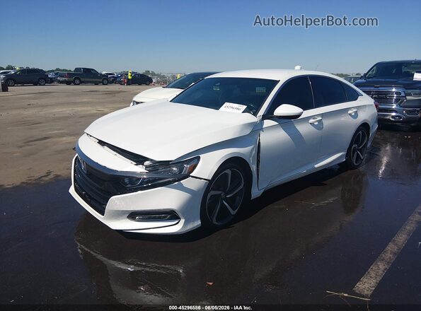 1HGCV1F36KA060935 2019 HONDA ACCORD White Front left