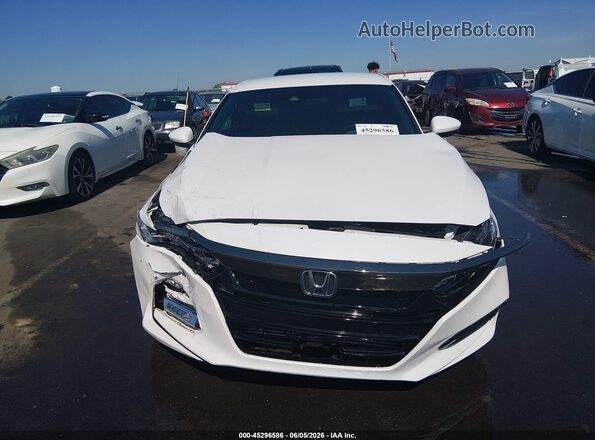 1HGCV1F36KA060935 2019 HONDA ACCORD White Instrument cluster view