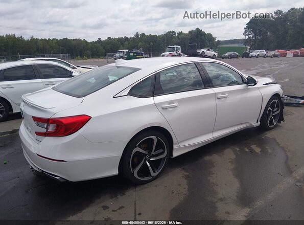 1HGCV1F36KA067285 2019 HONDA ACCORD Белый Задняя правая четверть