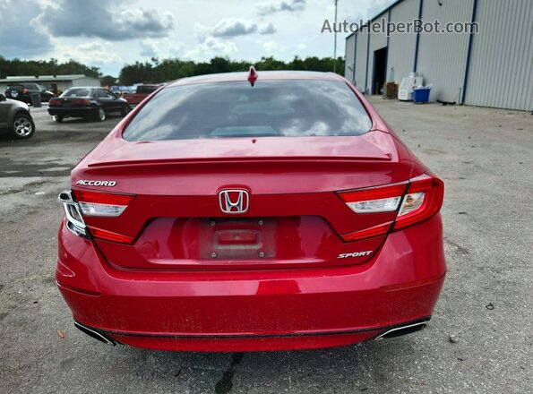 1HGCV1F36KA071207 2019 HONDA ACCORD Red Հետևի տեսք