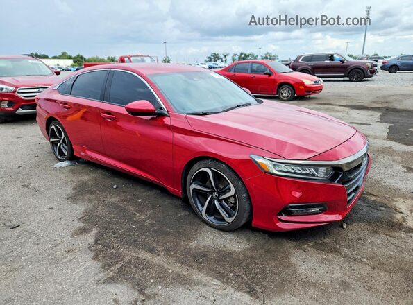 1HGCV1F36KA071207 2019 HONDA ACCORD Red Առջևի աջ