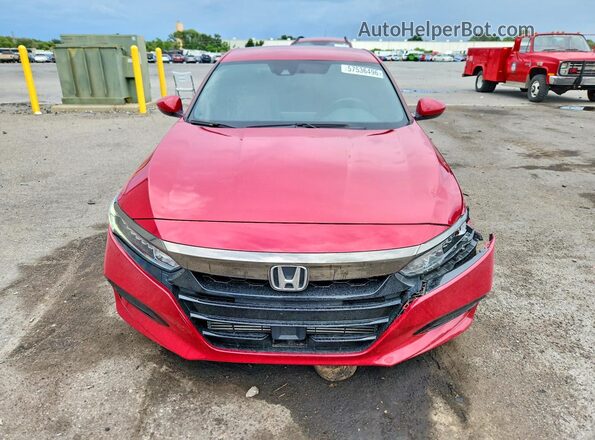 1HGCV1F36KA071207 2019 HONDA ACCORD Red Դիմացի տեսք