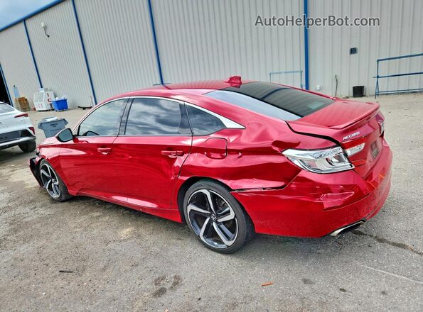 1HGCV1F36KA071207 2019 HONDA ACCORD Red Հետևի ձախ
