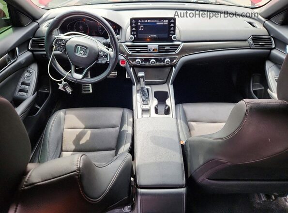 1HGCV1F36KA071207 2019 HONDA ACCORD Red Առջևի վահանակի տեսք