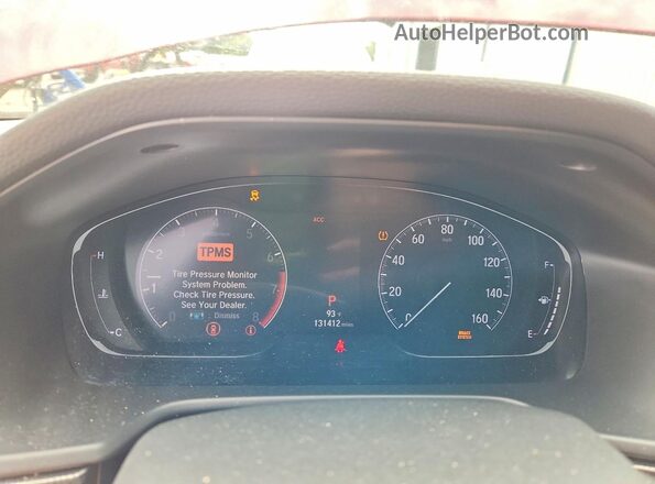 1HGCV1F36KA071207 2019 HONDA ACCORD Red Սարքավորումների վահանակի տեսք