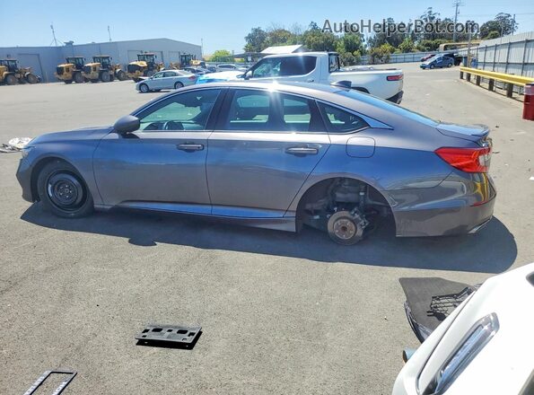 1HGCV1F36KA142048 2019 HONDA ACCORD Charcoal Rear left