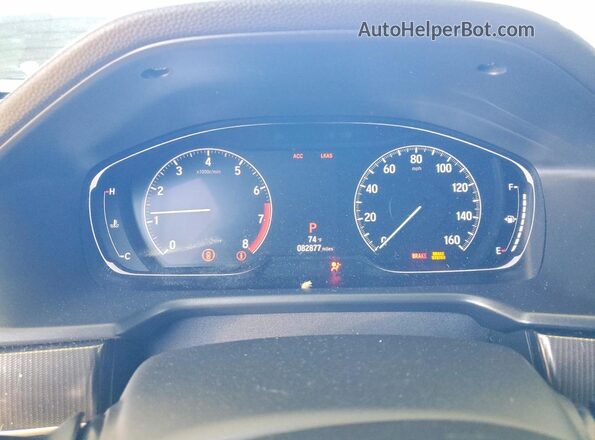 1HGCV1F36KA142048 2019 HONDA ACCORD Charcoal Instrument cluster view