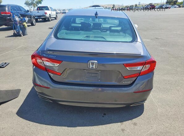 1HGCV1F36KA142048 2019 HONDA ACCORD Charcoal Rear view