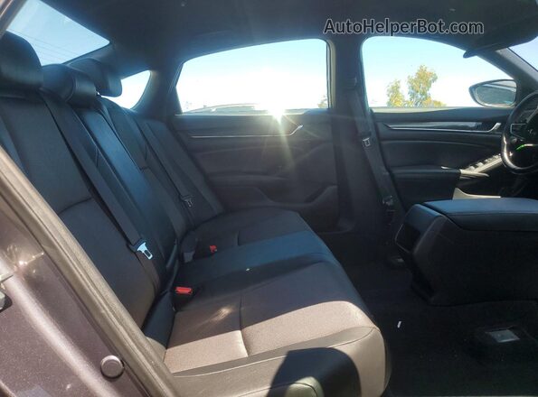 1HGCV1F36KA142048 2019 HONDA ACCORD Charcoal Rear seats view