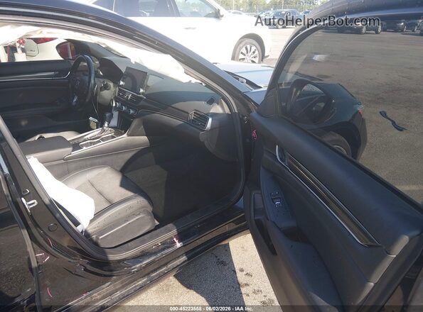 1HGCV1F36KA177351 2019 HONDA ACCORD Black Front interior view