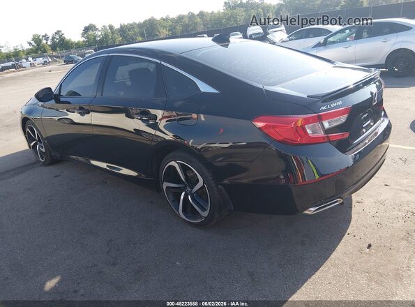 1HGCV1F36KA177351 2019 HONDA ACCORD Black Rear left