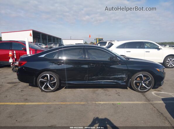 1HGCV1F36KA177351 2019 HONDA ACCORD Black Rear interior view