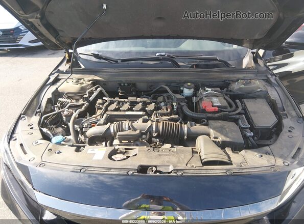1HGCV1F36KA177351 2019 HONDA ACCORD Black Rear view