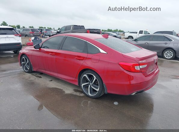 1HGCV1F36LA061598 2020 HONDA ACCORD Красный Задняя левая четверть