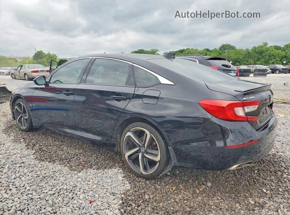 1HGCV1F36LA100416 2020 HONDA ACCORD Black Հետևի ձախ